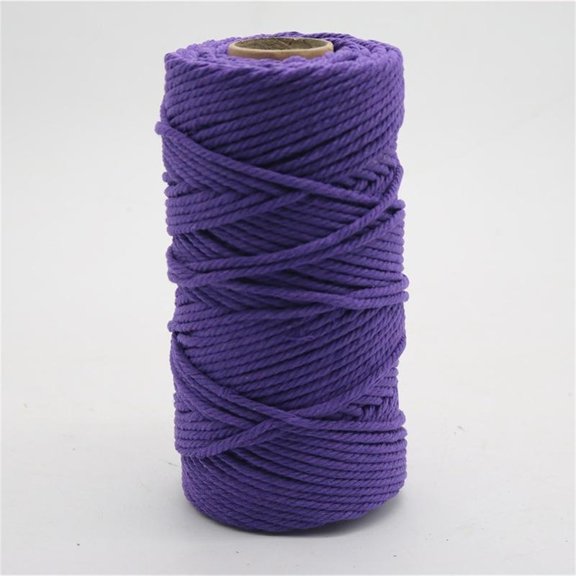 100m 4mm Colored Macrame Cord Natural Cotton Rope DIY Craft String for Wall Hanging Tapestry Plant Hangers and Weaving