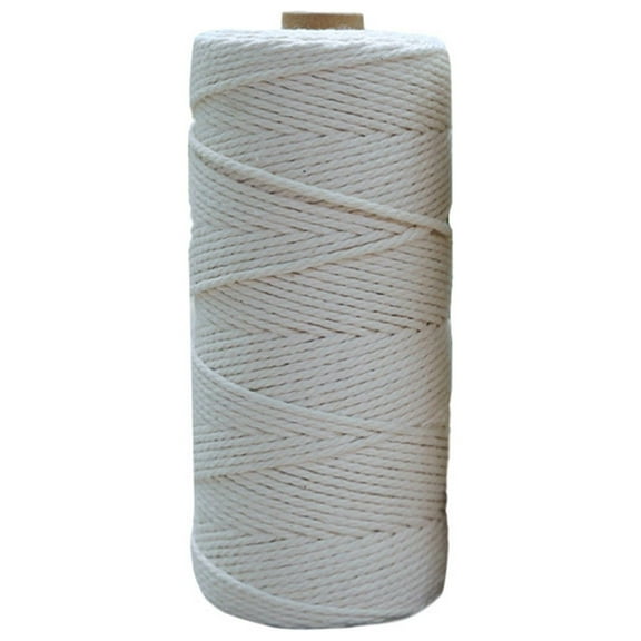 100m Beige Biodegradable Cotton Cord 1mm Thick for Cooking Crafts Gift Wrapping etc