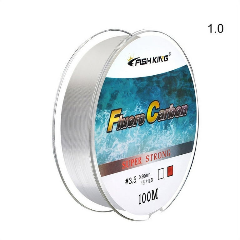 100m Fluorocarbon Fishing Line Quickly Wear Resistant Bite Resistant For  Freshwater Saltwater Fishing 1.0 