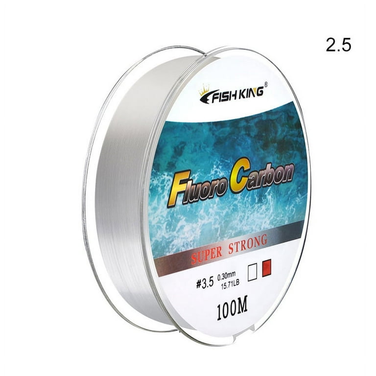 100m Fluorocarbon Fishing Line Quickly Wear Resistant Bite Resistant For  Freshwater Saltwater Fishing 2.5