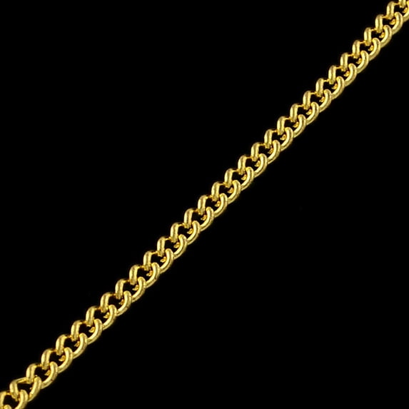100m Unwelded Iron Curb Chains with Spool Golden 2.7x2x0.6mm about 328.08 Feet(100m)/roll