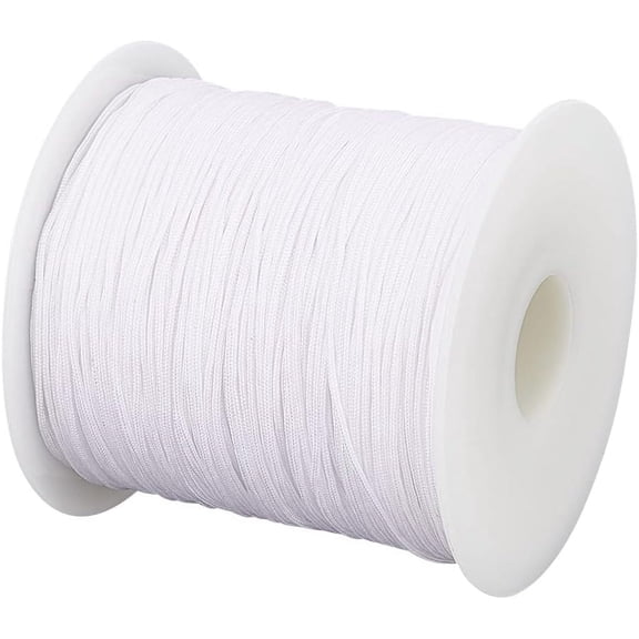 100m/roll 0.8mm Nylon Thread Cord Chinese Knotting Cord White Thread Beading Thread Bead Cord for DIY Jewelry Bracelets Craft Making for DIY