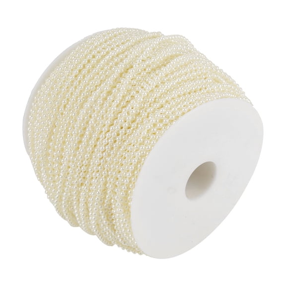 100m/roll Imitation Pearl Wire Beads Garland String DIY Wedding Decoration 2.5mm(beige)