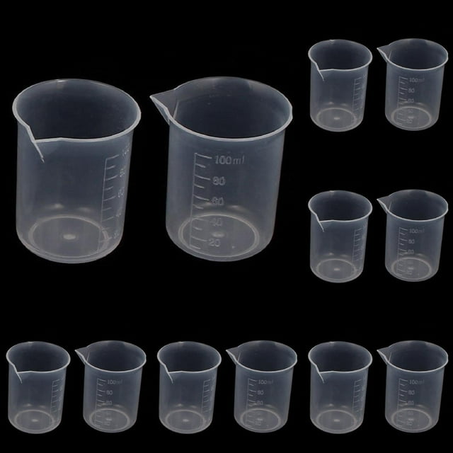 100mL Graduated Beaker Clear Measuring Cup for Lab 2 Pcs 2PCS Tumblers