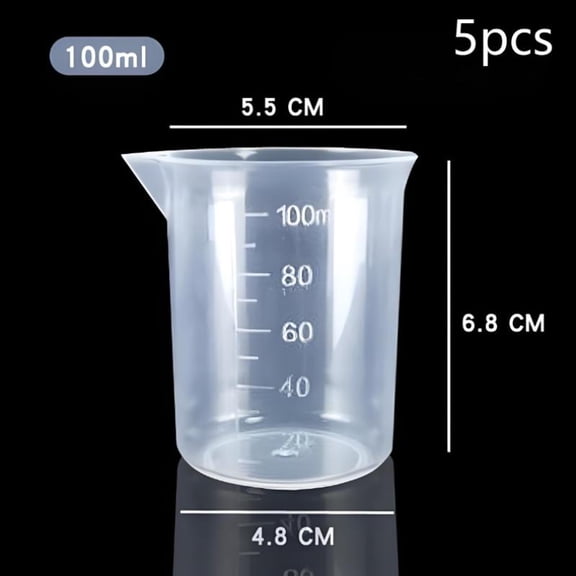 100ml/150ml Mixing Cup Plastic Liquid Container Graduated Beaker Measuring Cup