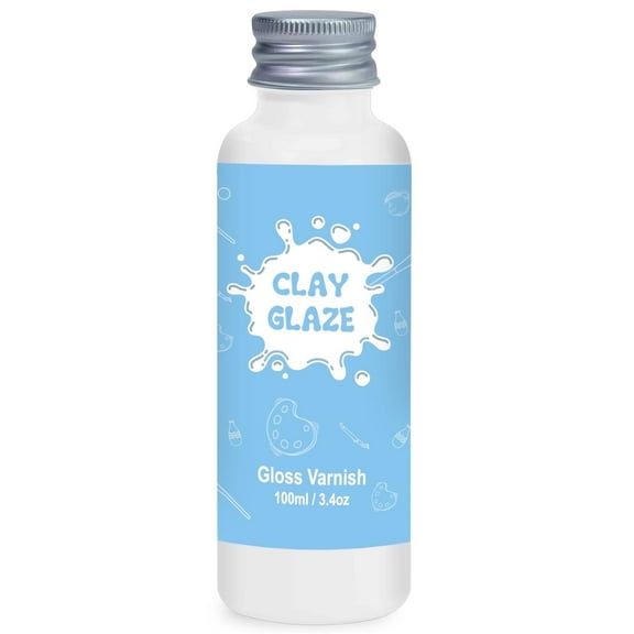 Air Dry Clay Varnish, 3.4 fl oz, Gloss Finish Clay Glaze, Waterproof & Scratch Resistant for Pottery