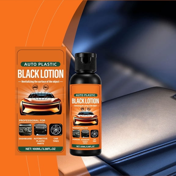 100ml Auto Plastic Refurbishment Restorer Agent, Gloss Shine Interior Trim Renew Liquid, Multipurpose Rubber Surface Brightener for Household Daily Vehicle Interior Maintenance