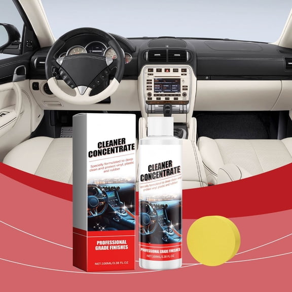 100ml Automotive Plastic Refurbishment Repair Agent, Hydrophobic Gloss Renew Cleaner Stain Remover for Car Interior Exterior Plastic Leather Maintenance