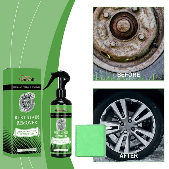 100ml Automotive Wheel Rust Remover Converts Rust to Protective Barrier Prevents Future Rust Water Based Formula