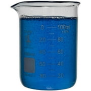 100ml Beaker, Low Form Griffin, Borosilicate 3.3 Glass, Double-Scale Graduations, Karter Scientific 247F4 Pack 1