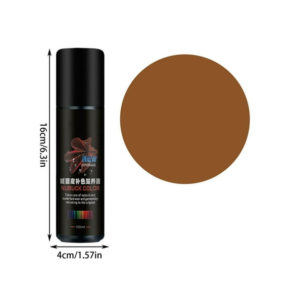 100ml Brown Suede Color Restorer Nourishing Liquid For Nubuck Leather Shoes Care Repair Refurbish Kit With Applicator