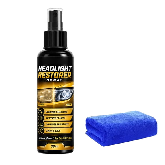 100ml Car Headlight Restoration Spray Headlight Cleaner Polisher Yellowing Oxidation Scratches Long Lasting Protection Headlight Refurbis
