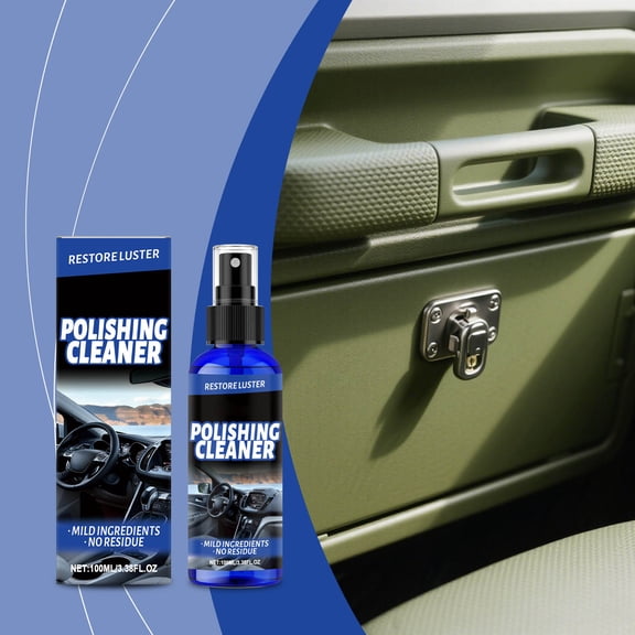 100ml Car Interior Plastic and Trim Polish, Non-Greasy Matte Finish, Revives & Protects, on Dashboards, Consoles, Screens, Includes Microfiber Applicator