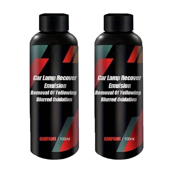 100ml Car Lamp Recover Polishing Cream UV Protection Headlight Restorer To Remove Yellowing HAZEE Oxidation 2pc Set Polycarbonate Lens Safe Long-Lasting Clear Finish DIY