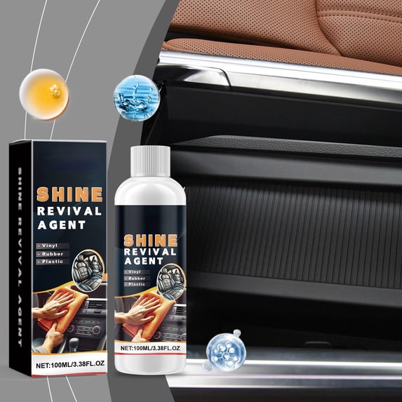 100ml Car Plastic Restorer,Faded Aging Repair,Dashboard Polish Care,UV Protection Coating,High Gloss Shine,Multi Part Restoration,Auto Interior Refurbish,Anti Fading Cleaner