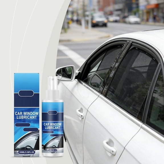 100ml Car Window Lubricant Spray - Window Track Cleaner & Rubber Seal Protectant for Smooth, Quiet Operation
