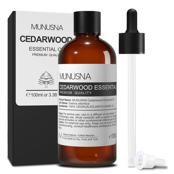 100ml Cedarwood Essential Oils for Diffusers, Humidifiers, DIY Candles, Soap Making, Bath, Cedarwood Scent Oil for Home, Yoga & Spa