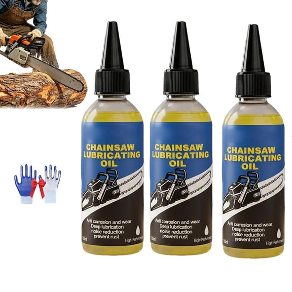 100ml Chain Saw Lubricant Oil, Easy to Apply Grease Biodegradable Synthetic, Bar and Chain Oil, High-Performance, Rust Prevention, Ideal for Home, Automotive, and Industrial Use (3PCS)