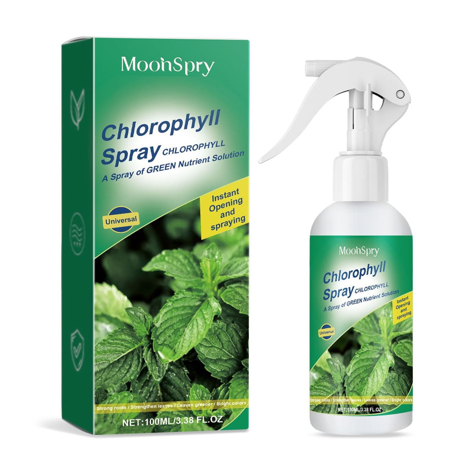 100ml Chlorophyll Spray for Plants, Quick Penetration Formula to Promote Nutrient Absorption, Boost Plant Growth and Vigorous Health, Ideal for Indoor and Outdoor Garden Care