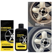 100ml Chrome Shiner Polish for Car Wheels, Metal Chrome Restorer for Scratches, Dull and Faded Surfaces, 5.0 x 2.1 in