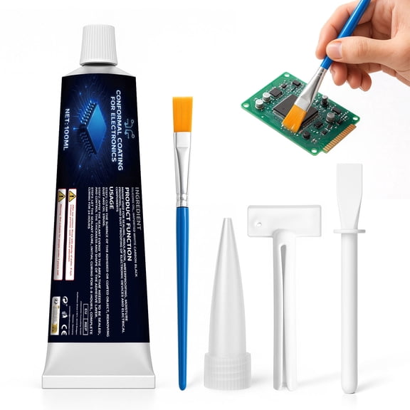 100ml Conformal Coating for Electronics, Silicone Conformal Coating Insulating Sealant, Waterproof & Heat Resistant, for Circuit Board and Component Protection