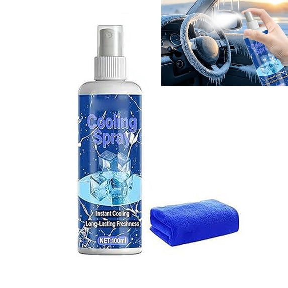 100ml Cooling Spray, Instant Body Heat Relief Mist, Portable Refreshing Sports Cooling Spray for Summer Outdoor Sports Soccer Basketball Hiking