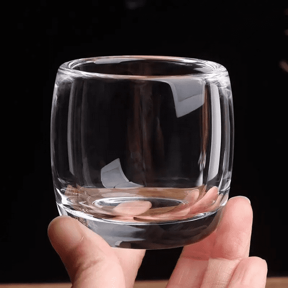 100ml Crystal Glass Tea Cup Thickened Wine Cup Transparent Master Cup Wholesale Cups Single Tea Set Glass Cups Gifts for Wedding4PCS