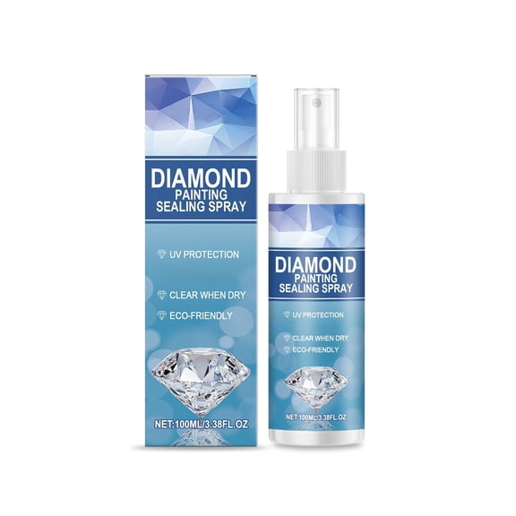 100ml Diamond Art Sealer Spray, EcoFriendly Clear Fast-Drying Diamond Painting Sealer with UV Protection for Finished Diamond Art Paintings Craft Artwork Preservation