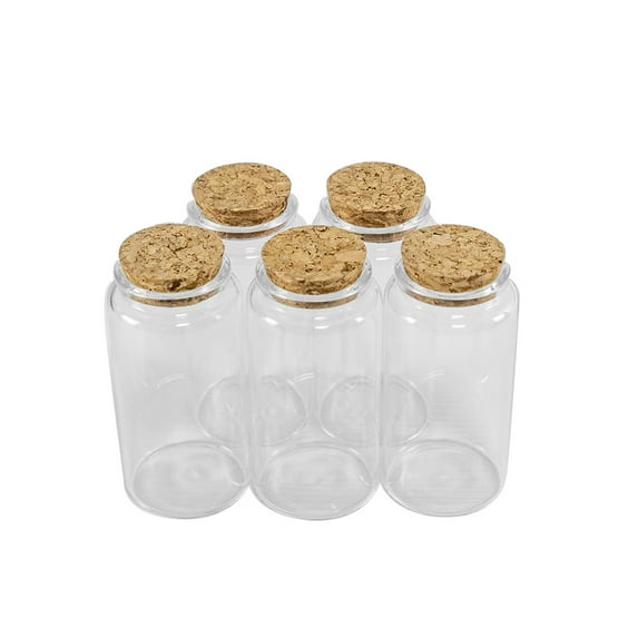 100ml Empty Clear Bottle with Cork Stopper Transparency Glass Bottle with Cork for Party a Birthday Present Wedding Decoration 6pcs