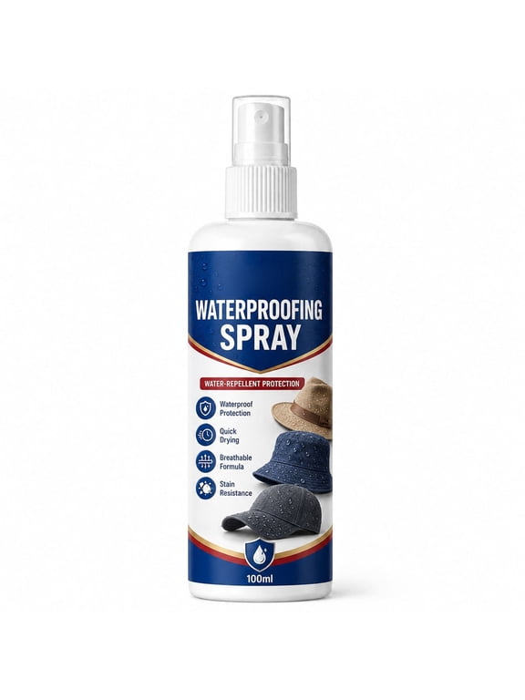 100ml Hat Waterproofing Spray, Sweat and Stain Protector for Caps and Headwear, 5.91-Inch Water Repellent Care for Baseball Cap Sun Hat Outdoor