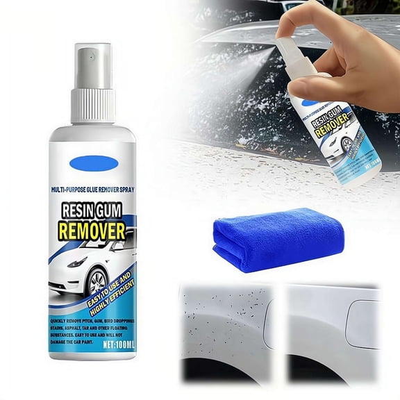 100ml Heavy Duty Bird Poop Remover & Stain Cleaner for Cars, Tree Sap & Resin Remover, Safe on Paint, Eco-Friendly Quick Spray for Outdoor Vehicles