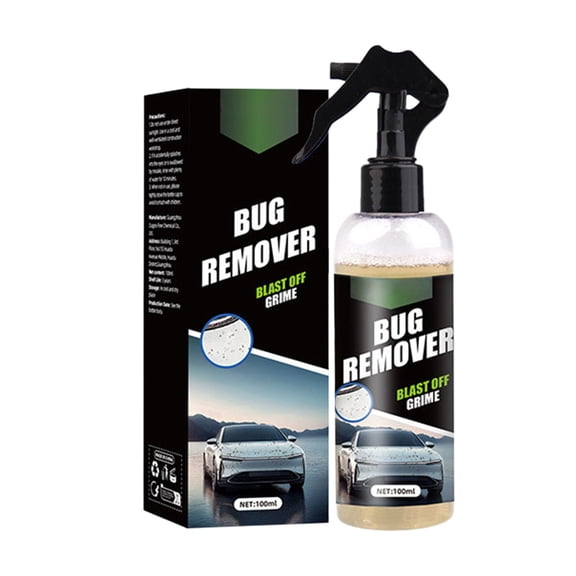 100ml Insect Cleaner with Fast-Acting and Paint-Safe Formula, Bug Remover for Dissolving Sap/Tar, Streak-Free Finish for Windshields, Grilles, and Headlights.