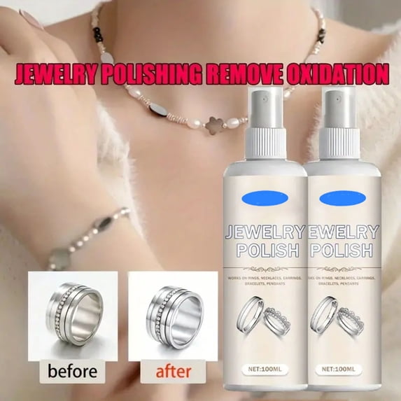 100ml Jewelry Polish Spray - Quickly Repairs and Protects Metal Surface of Jewelry, for Gold, Silver, Platinum