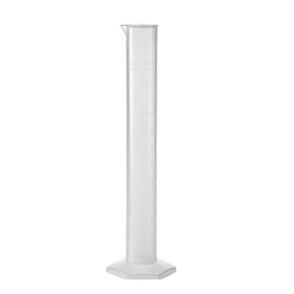 100ml Laboratory Measurements Clear White Plastic Graduated Cylinder