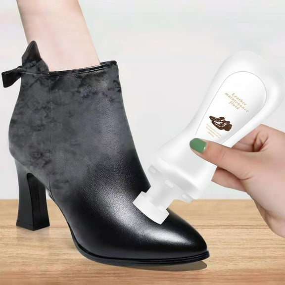 100ml Liquid Leather Shoe Polish,Colorless Shoe Care and Moisturizing Polish,Restores Leather and Protects from Dirt and Water,Long-Lasting Footwear Maintenance for Dress and Casual Shoes-White