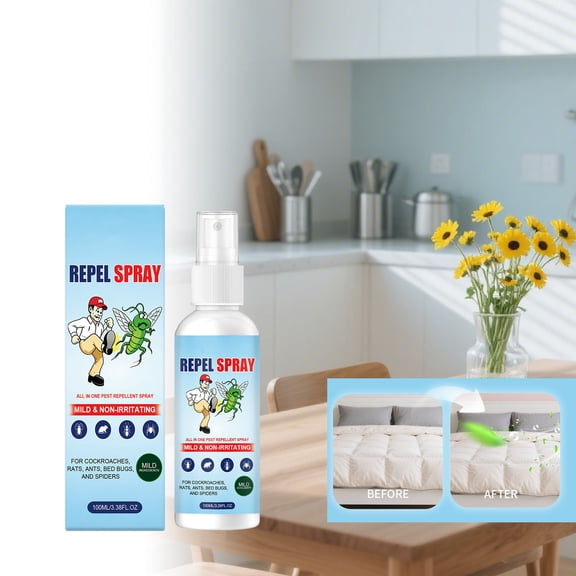 100ml Multi-Purpose Pest Repel Spray Natural Bed Bug Mite Repellent Spray for Home Bedding Sofa Indoor Use