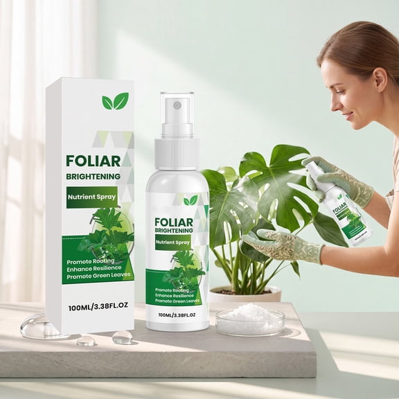 100ml Plant Leaf Shine Spray, Foliage Brightener & Dust Remover, Indoor Potted Plant Nutrition & Protection Agent