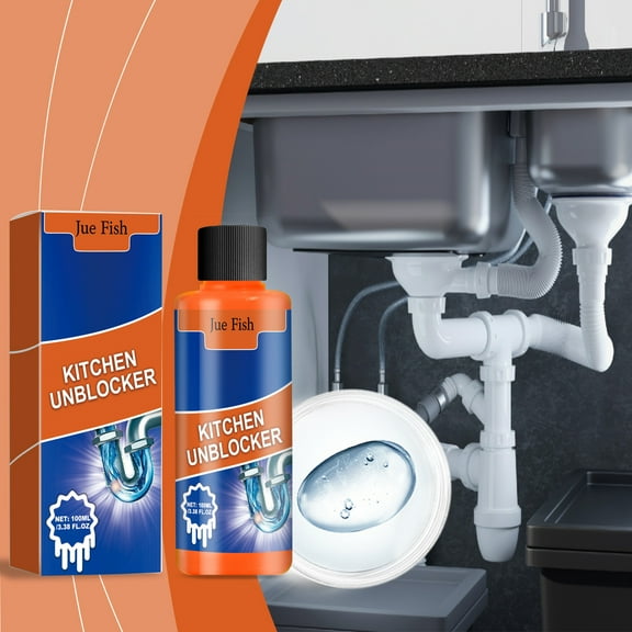 100ml Powerful Pipe Unclogger Sink Drain Kitchen Toilet Pipe Quick Unclogging