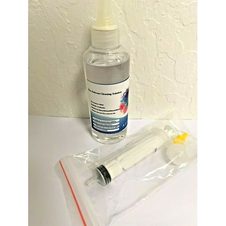 100ml Premium Universal ECO SOLVENT Cleaning Solution for Mimaki Roland Mutoh Line Head plus Printhead Cleaning tool