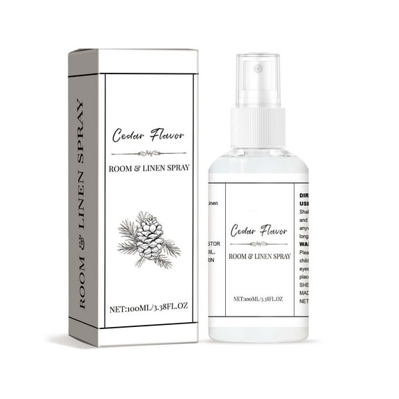 100ml Room & Linen Spray, Long Lasting Odor Eliminator, Cedarwood Scent Air Freshener Mild Non-Irritating, For Home Bedroom Fabric Sofa