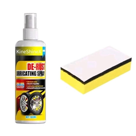 100ml Rust Remover Spray, Highly Concentrated Steel Rust Remover, Rapid Rus t Removal, Restore the Original Luster, Preventing Re-Rusting, Used for Car Wheels, Tools, Hinges, And Other Metal Hardware
