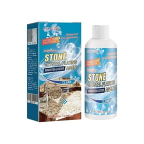 100ml Stone Crystal Plating Agent with Sponge, Kitchen Quartz Tile Countertop Scratch Repair, Stain Remover and Brightener for Ceramic and Natural Stone