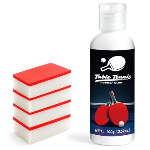100ml Table Tennis Glue, Suitable for Assembling Table Tennis Elastic Sponge Rubber Design, Four Sponge Brushes for Easy Replacement of Racket Rubber$$Toys