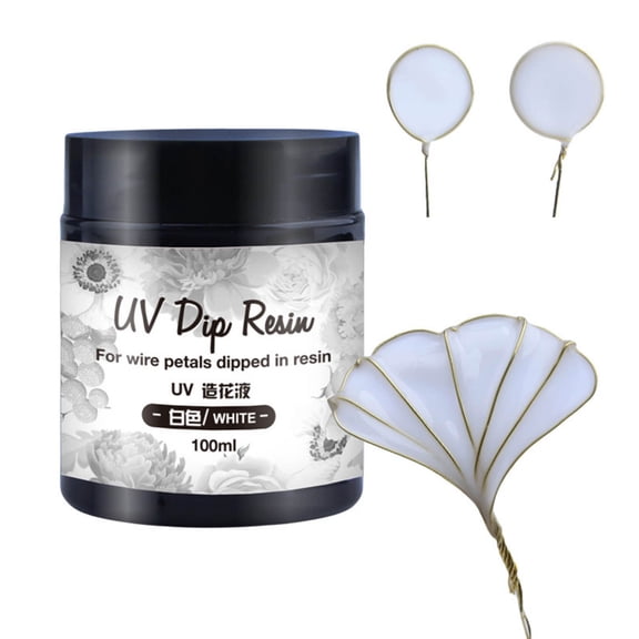 100ml UV Resin Adhesive Flower Making Clear Transparent DIP Resin Shells Manicure Tool for Jewelry Making Craft