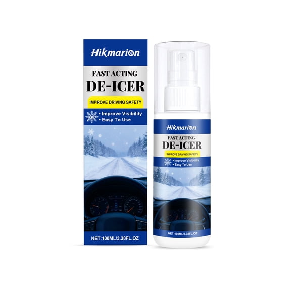 100ml Windshield De-Icer Spray - Fast Ice Remover with Ethanol, Anti-Freezing Winter Car Accessory