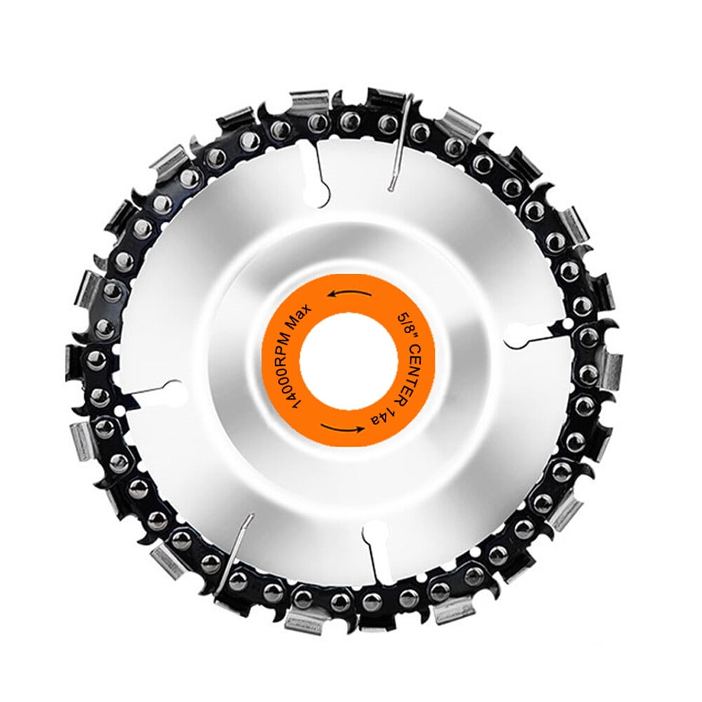 100mm 22 Tooth Grinding Machine Woodworking Disc Grooving Machine Chains Disc Wood Carving Cutting Disc for Type100 115 Angle Grinder Carving Shaping Cutting