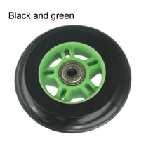 100mm 85A Inline Skate Wheel with Bearings High Elasticity Rear Wheel Sole Skate Black Green