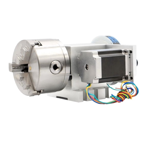 100mm CNC 4th Axis CNC Dividing Head/Rotation Axis/A Axis Kit Nema23 For Mini CNC Router/engraver Woodworking Engraving Machine ,Low Noise