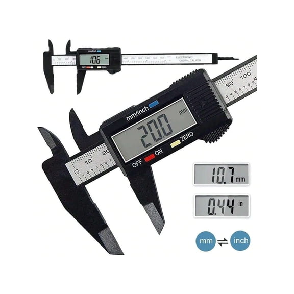 100mm Electronic Digital Caliper Carbon Fiber Dial Vernier Caliper Gauge Micrometer Measuring Tool Digital Ruler