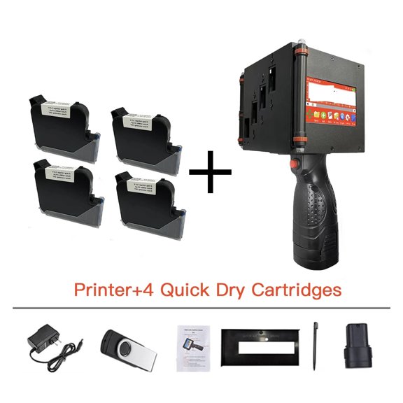 100mm Label Printer P70 QR Bar Batch Code Date Number Logo Expiry Date Handheld Inkjet Printer 25 Languages Portable